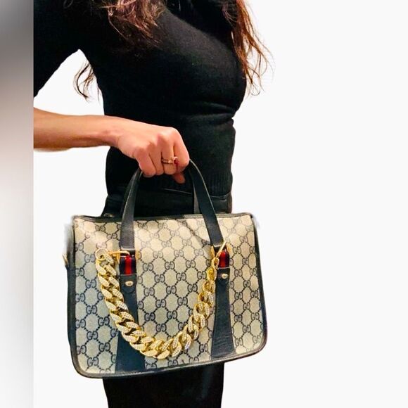 Gucci vintage small Gg canvas black tote - Picture 16 of 16